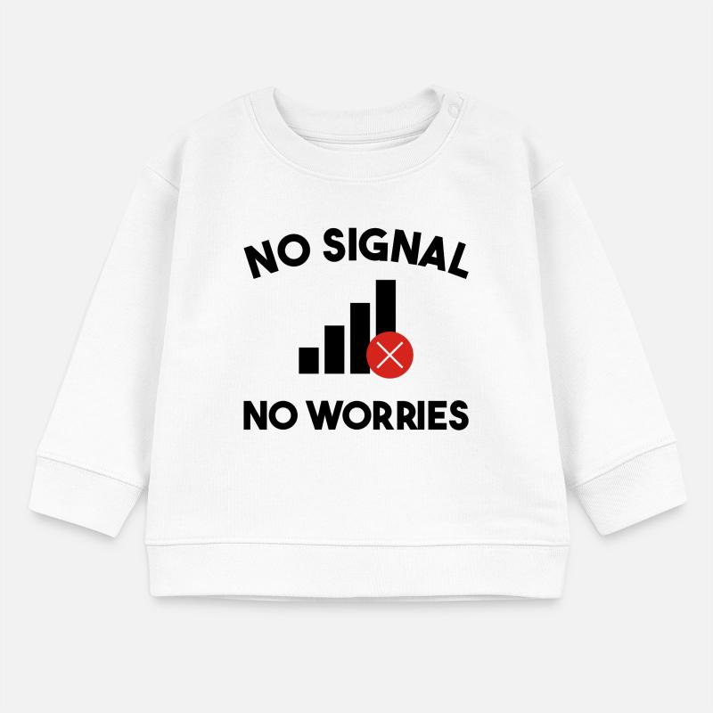 Aucun signal Pas de soucis Graphique Sweat bébé bio Stanley/Stella