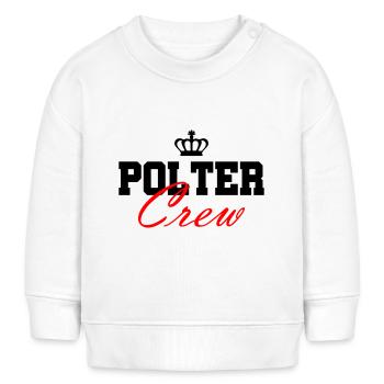Polter Crew Verlobung Hochzeit - Baby Organic Sweatshirt Baby Changer von Stanley/Stella - Weiß - Vorne
