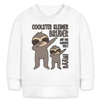 Bääm - Coolster kleiner Bruder auf der ganzen Welt - Baby Organic Sweatshirt Baby Changer von Stanley/Stella - Weiß - Vorne