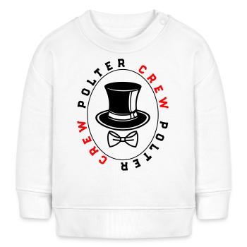 Polter Crew Verlobung Hochzeit - Baby Organic Sweatshirt Baby Changer von Stanley/Stella - Weiß - Vorne