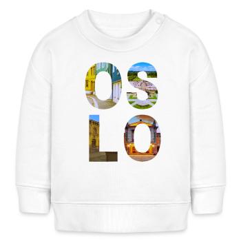 Oslo, Norwegen - Baby Organic Sweatshirt Baby Changer von Stanley/Stella - Weiß - Vorne