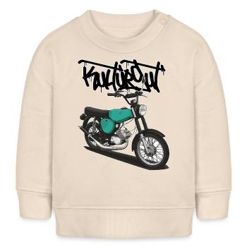 S51 (türkis) // Illustration - Baby Organic Sweatshirt Baby Changer von Stanley/Stella - Natur - Vorne