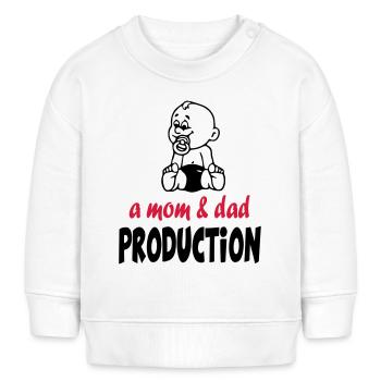 Bébé maman papa Maman Papa production - Sweat bébé bio Stanley/Stella - blanc - Devant
