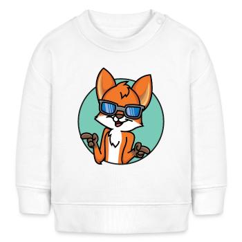 Renard drôle - Sweat bébé bio Stanley/Stella - blanc - Devant