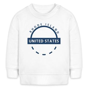 Rhode Island USA Rundes Logo - Baby Organic Sweatshirt Baby Changer von Stanley/Stella - Weiß - Vorne