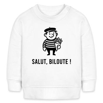Hallo biloute - Baby Organic Sweatshirt Baby Changer von Stanley/Stella - Weiß - Vorne