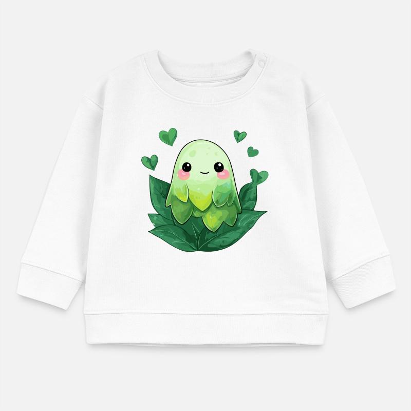 Petite créature feuillue dans des tons de vert Sweat bébé bio Stanley/Stella