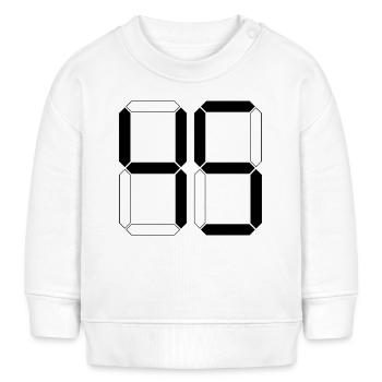 NUMMER 45 Fünfundvierzig Geschenk Digital - Baby Organic Sweatshirt Baby Changer von Stanley/Stella - Weiß - Vorne