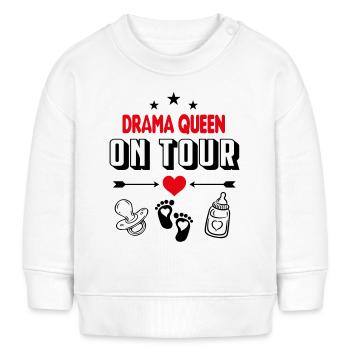 Dramaqueen on Tour Baby Sayings Princess Queen - Baby Sweatshirt by Stanley/Stella - white - Front