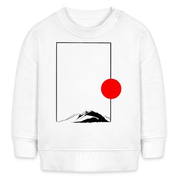 Lever de soleil minimaliste - Sweat bébé bio Stanley/Stella - blanc - Devant