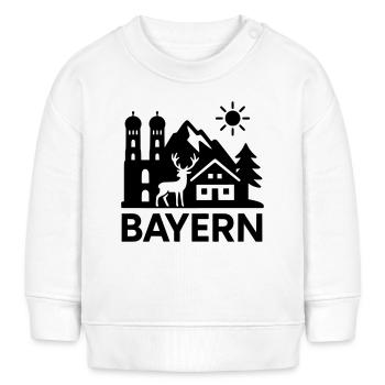 bayern wahrzeichen bundesland - Baby Organic Sweatshirt Baby Changer von Stanley/Stella - Weiß - Vorne