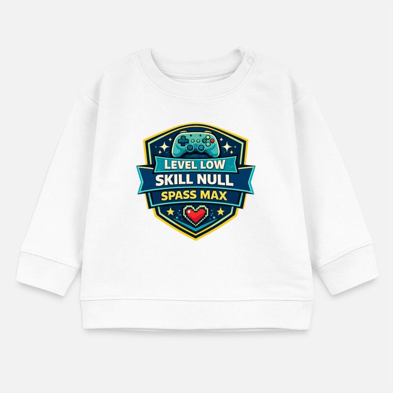 Level Low Skill Null Spass Max Baby Organic Sweatshirt Baby Changer von Stanley/Stella