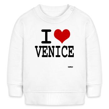 i love Venice - couleurs personnalisables - Sweat bébé bio Stanley/Stella - blanc - Devant