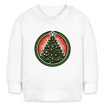 Weihnachtsbaum-Abzeichen - Baby Organic Sweatshirt Baby Changer von Stanley/Stella - Weiß - Vorne