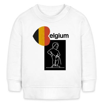 Belgien - Baby Organic Sweatshirt Baby Changer von Stanley/Stella - Weiß - Vorne