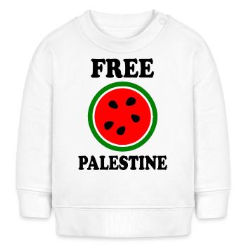 Free palestine - Baby Organic Sweatshirt Baby Changer von Stanley/Stella - Weiß - Vorne