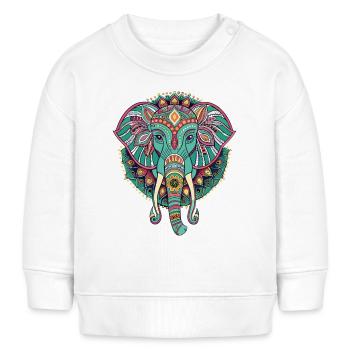 Elephant - Artfully designed - Baby Sweatshirt by Stanley/Stella - white - Front