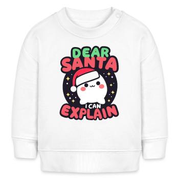 Lieber Weihnachtsmann, ich kann es erklären - Baby Organic Sweatshirt Baby Changer von Stanley/Stella - Weiß - Vorne