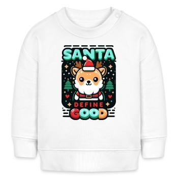 Lieber Weihnachtsmann, Definiere gut - Baby Organic Sweatshirt Baby Changer von Stanley/Stella - Weiß - Vorne