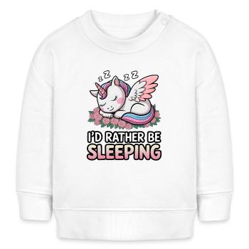 Ich würde lieber schlafen - Baby Organic Sweatshirt Baby Changer von Stanley/Stella - Weiß - Vorne