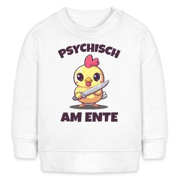 Psychisch am Ente - Baby Organic Sweatshirt Baby Changer von Stanley/Stella - Weiß - Vorne
