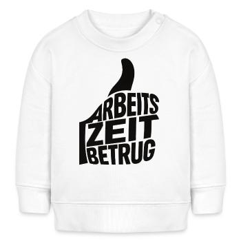 Arbeitszeitbetrug Daumen hoch Deutsche Memes - Baby Organic Sweatshirt Baby Changer von Stanley/Stella - Weiß - Vorne