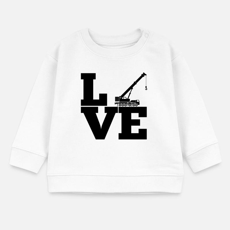 Grue de construction machine de construction véhicule travail cadeau Sweat bébé bio Stanley/Stella