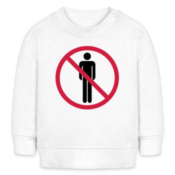 interdit bouclier pas de zone humaine zone pictogr - Sweat bébé bio Stanley/Stella - blanc - Devant