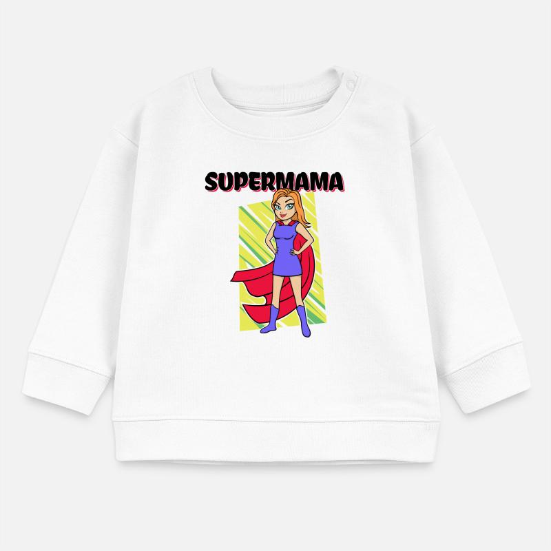 Supermama Beste Mutter Muttertag Statement Mama Baby Organic Sweatshirt Baby Changer von Stanley/Stella