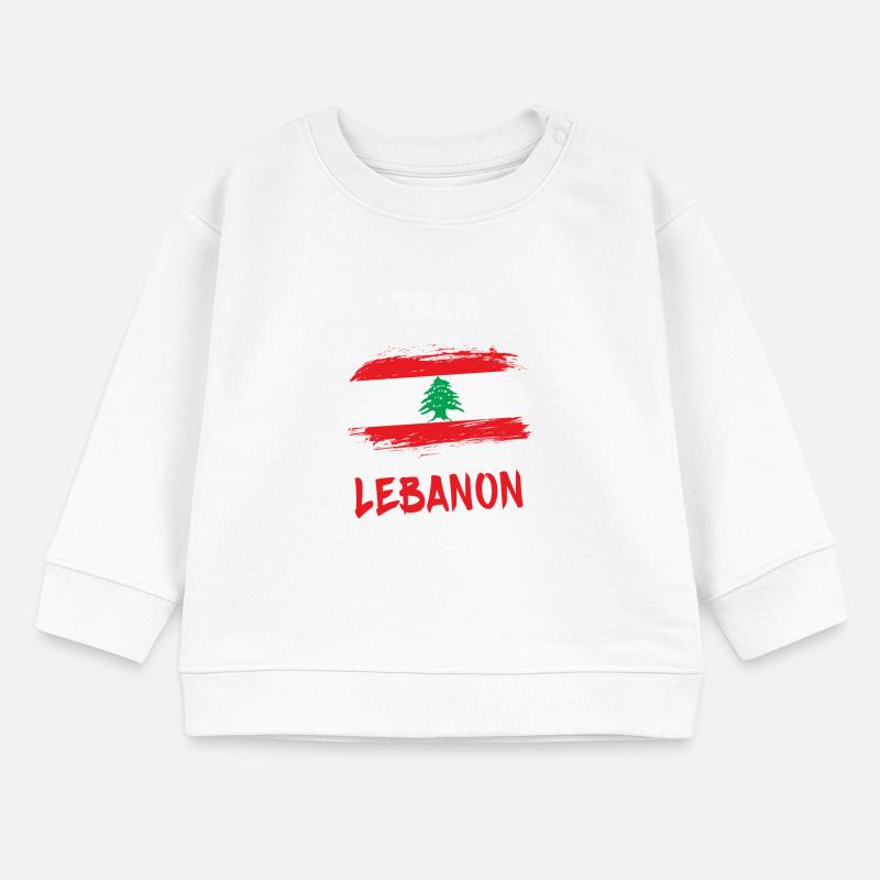 Team Libanon Design / Geschenkidee Baby Organic Sweatshirt Baby Changer von Stanley/Stella
