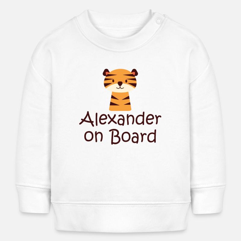 Alexander on board - Sweat bébé bio Stanley/Stella - blanc
