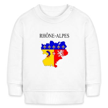Rhône-alpes - Sweat bébé bio Stanley/Stella - blanc - Devant