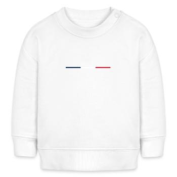 Filigrane Trikolore – französische Nationalfarben - Baby Organic Sweatshirt Baby Changer von Stanley/Stella - Weiß - Vorne