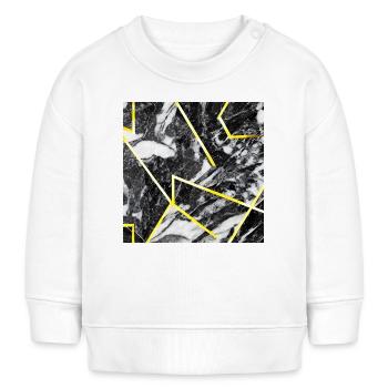 Marbre Or Noir Texture géométrique - Sweat bébé bio Stanley/Stella - blanc - Devant
