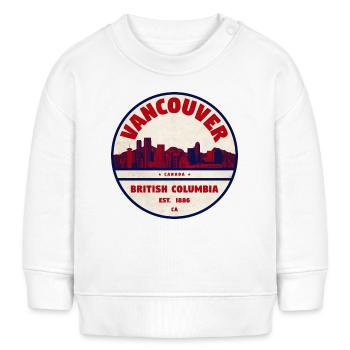 Vancouver Skyline Vintage Logo - Sweat bébé bio Stanley/Stella - blanc - Devant