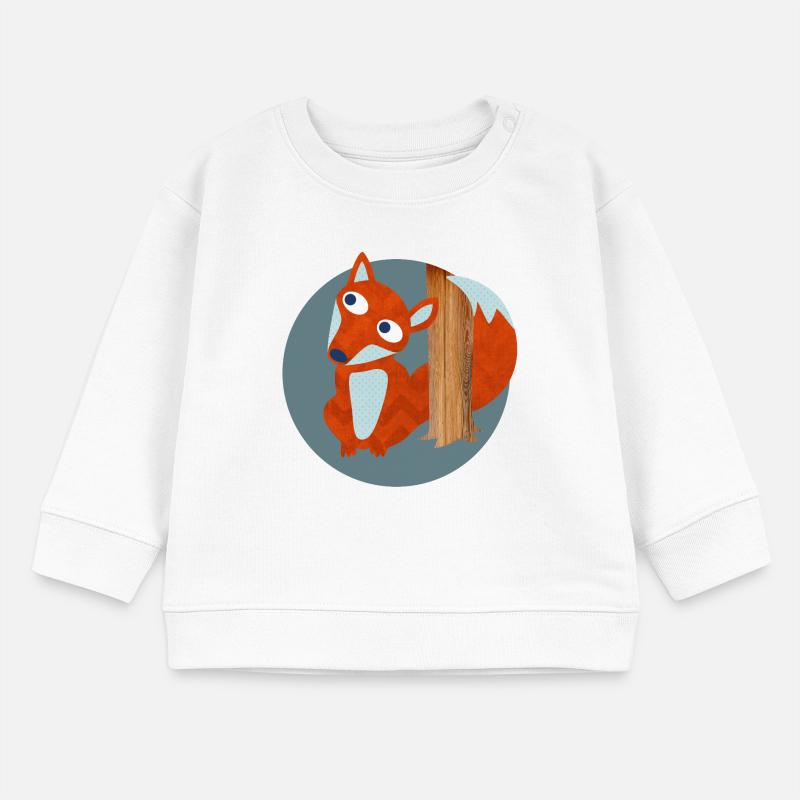 Fuchs Struktur Wald Kinderzimmer Muster Comic  Baby Organic Sweatshirt Baby Changer von Stanley/Stella