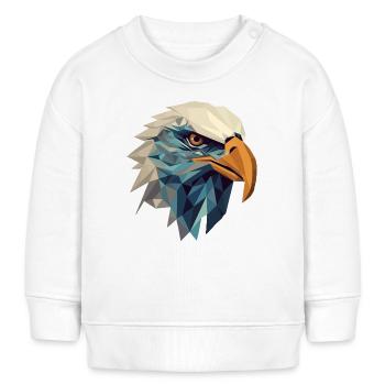 Aigle stylisé, géométrique - Sweat bébé bio Stanley/Stella - blanc - Devant