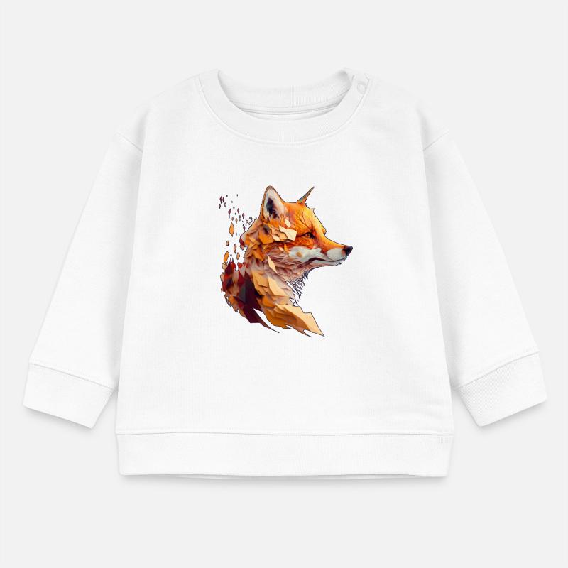 Polygon Fox Design, Pretty Fox Sweat bébé bio Stanley/Stella