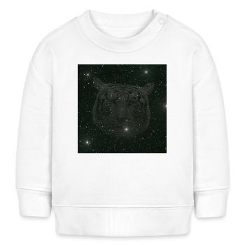 originelle Raubkatzen shirts, weißer bengal Tiger - Baby Organic Sweatshirt Baby Changer von Stanley/Stella - Weiß - Vorne