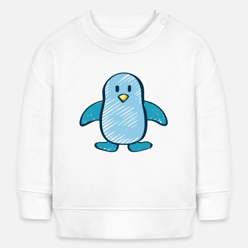 Pingouin - Sweat bébé bio Stanley/Stella - blanc