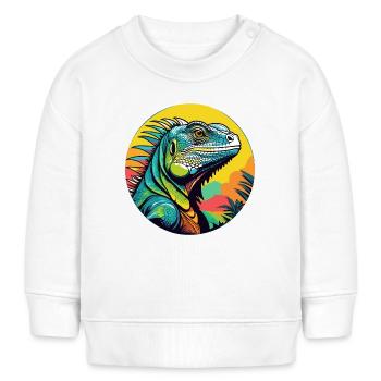 Art de l’iguane - Sweat bébé bio Stanley/Stella - blanc - Devant