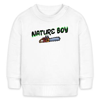 Scie déclaration bûcheron menuiserie forestier - Sweat bébé bio Stanley/Stella - blanc - Devant
