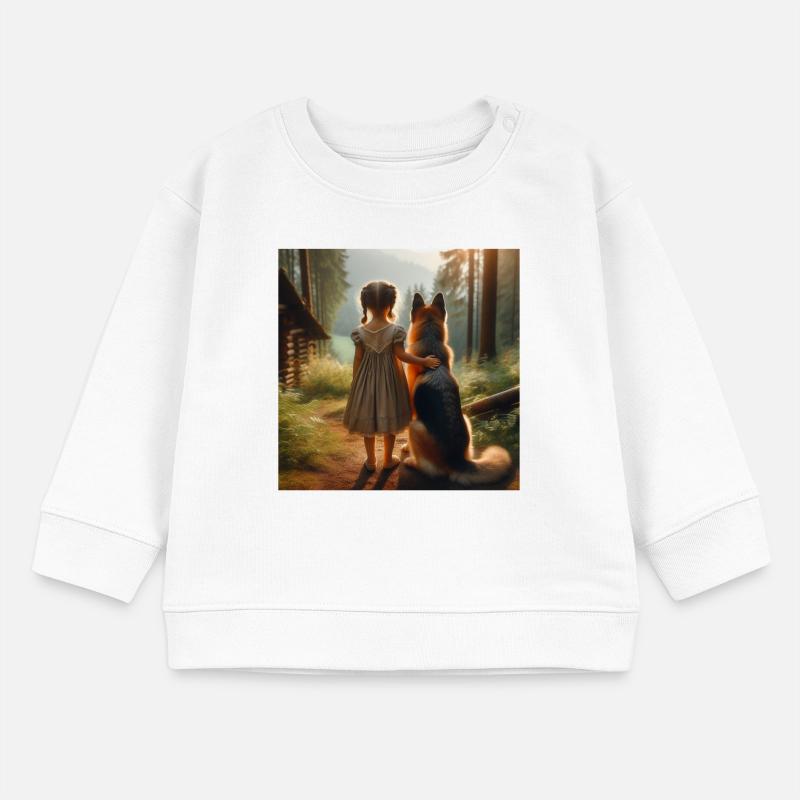 German Shepherd Art Baby Sweatshirt by Stanley/Stella