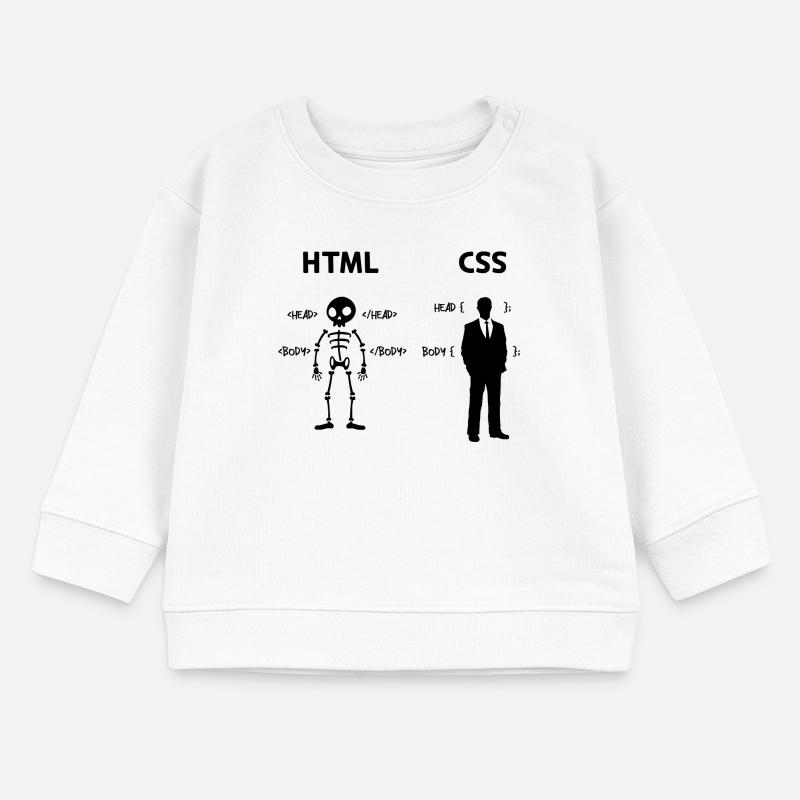 Developer Programmierer Coden Css Skripting Code Baby Organic Sweatshirt Baby Changer von Stanley/Stella