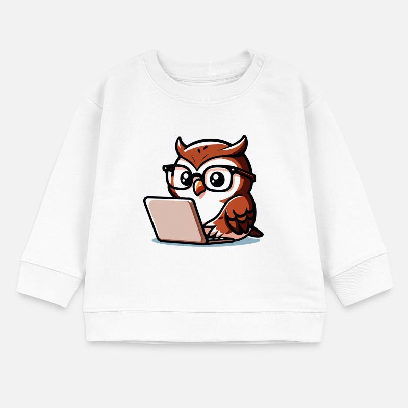 Wise Web Owl: The Knowledge Navigator Baby Sweatshirt by Stanley/Stella