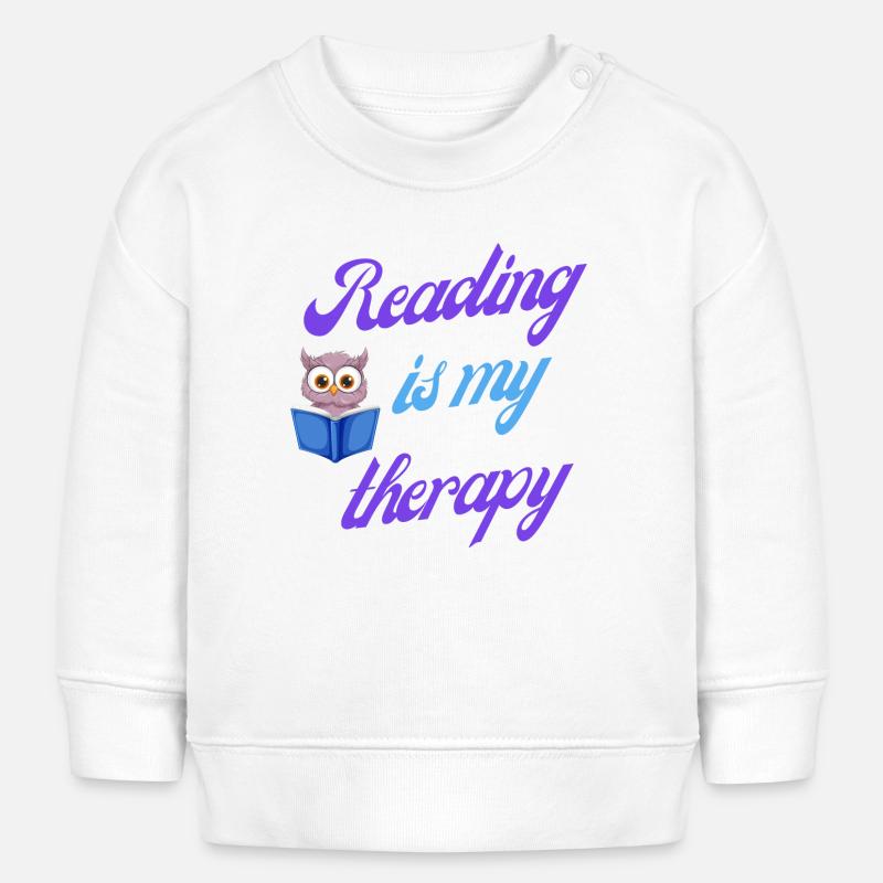 Reading therapy gift - Baby Sweatshirt by Stanley/Stella - white