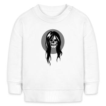 Weiblicher Schädel - Baby Organic Sweatshirt Baby Changer von Stanley/Stella - Weiß - Vorne
