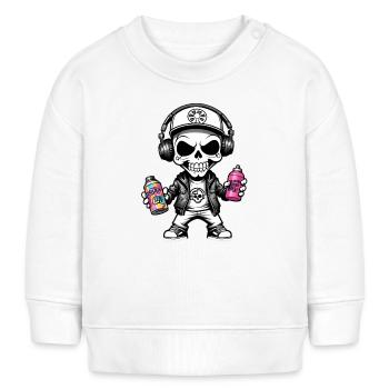 Graffiti Sprayer - Baby Organic Sweatshirt Baby Changer von Stanley/Stella - Weiß - Vorne