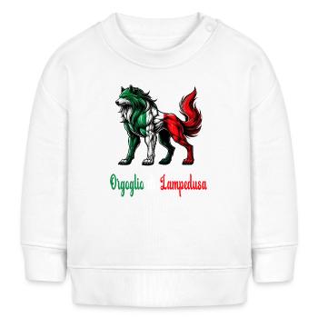 Le drapeau italien de la fierté de Lampedusa - Sweat bébé bio Stanley/Stella - blanc - Devant