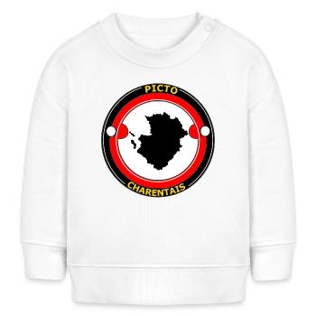 Pikto-Charentais - Baby Organic Sweatshirt Baby Changer von Stanley/Stella - Weiß - Vorne